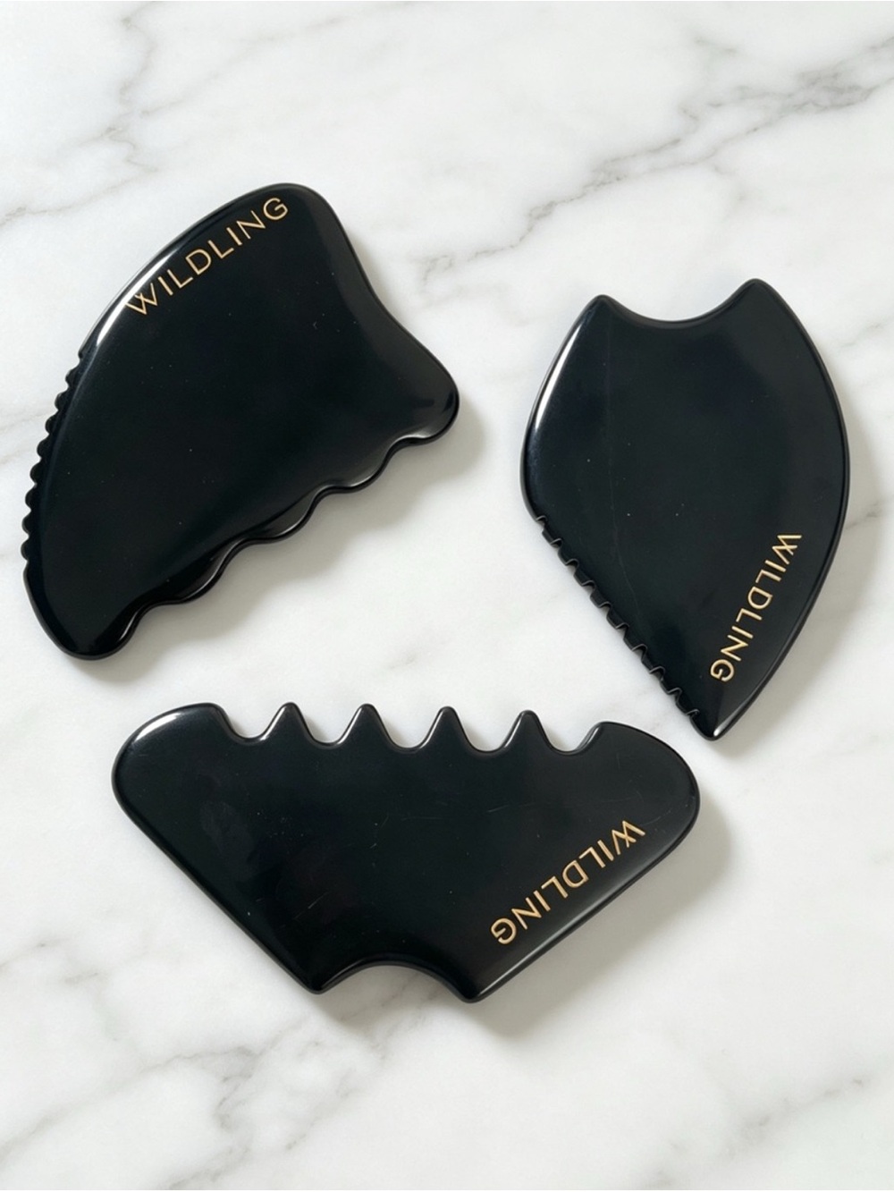 Wildling Black Gua Sha Set - 3 Pieces